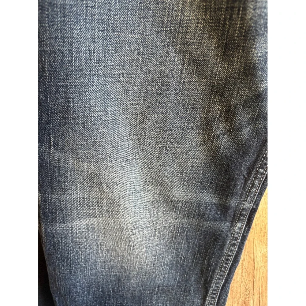 Banana Republic Vintage Straight Mens Dark Wash Distressed Denim Jeans 34x32